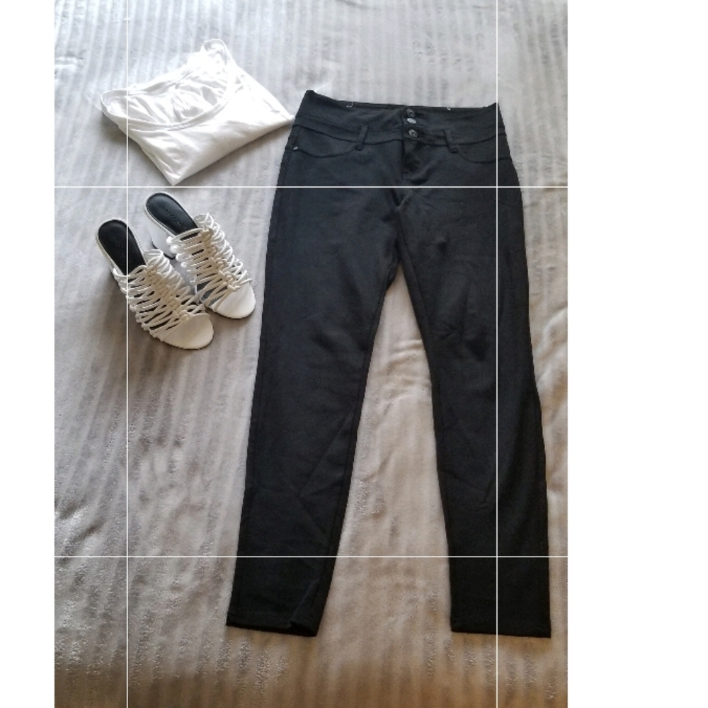 Sapphire red black jeggings